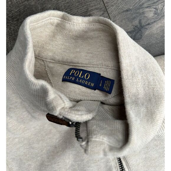 Ralph Lauren Polo Sweater‎ Vest Mens Large Beige Cardigan Full Zip Sleeveless L - Picture 3 of 7